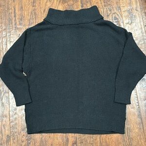 FREE PEOPLE BLACK KNIT OVERSIZED SWEATER SZ M NWT